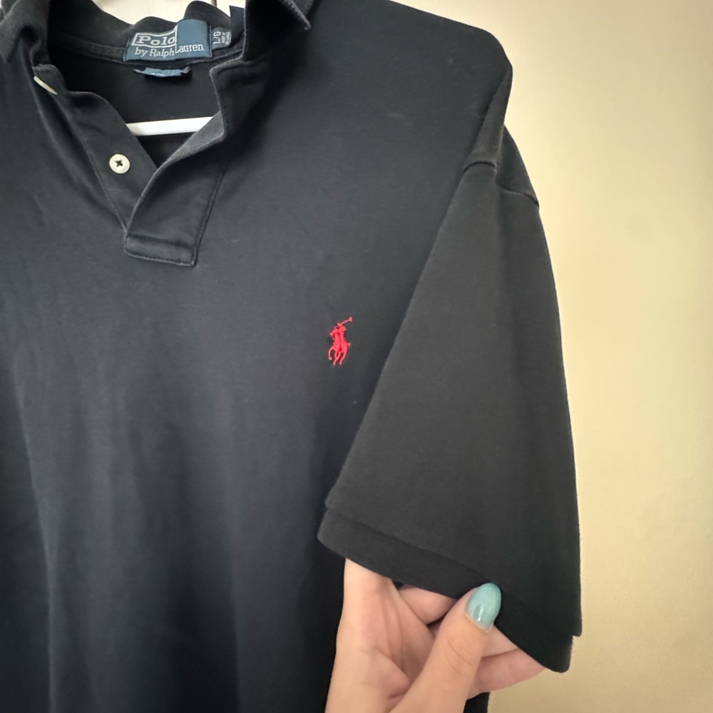 Ralph Lauren Black Polo Shirt for Men - Picture 2 of 5